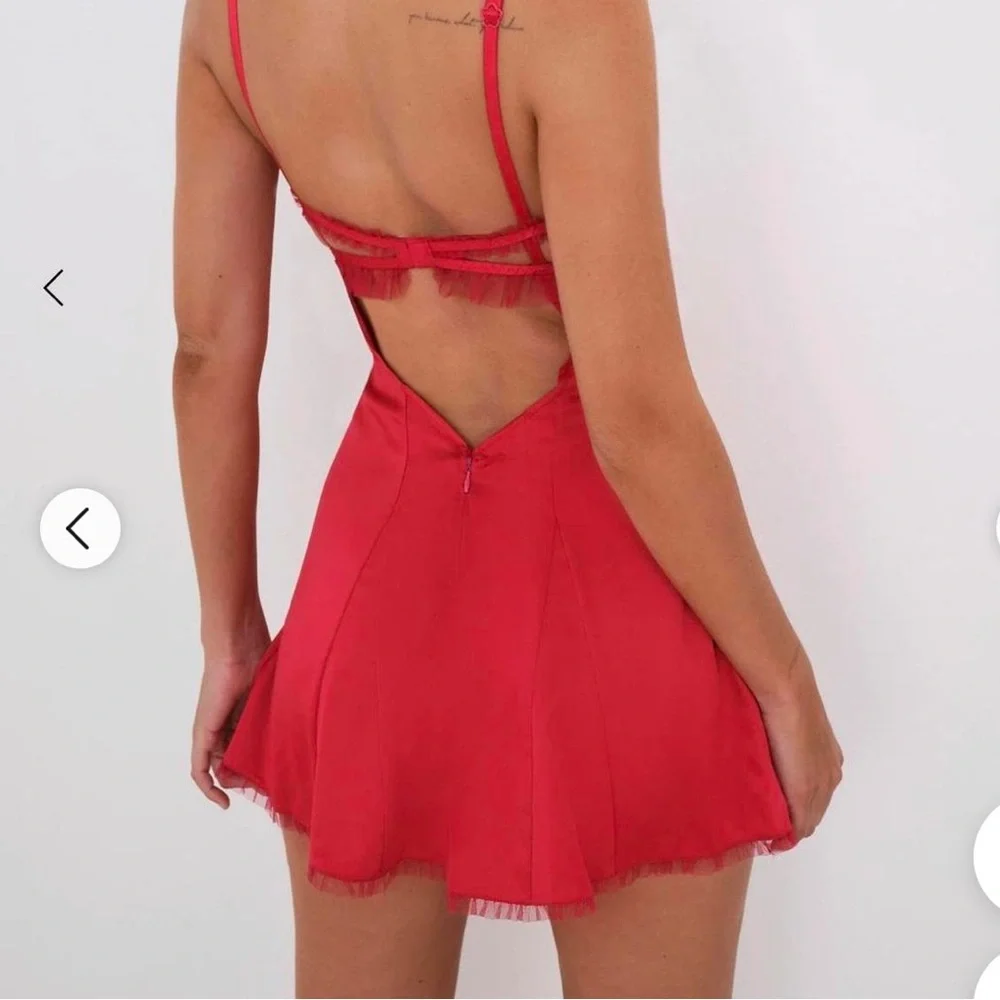 For Love And Lemons Scarlet Lace Chemise - Picture 2 of 5